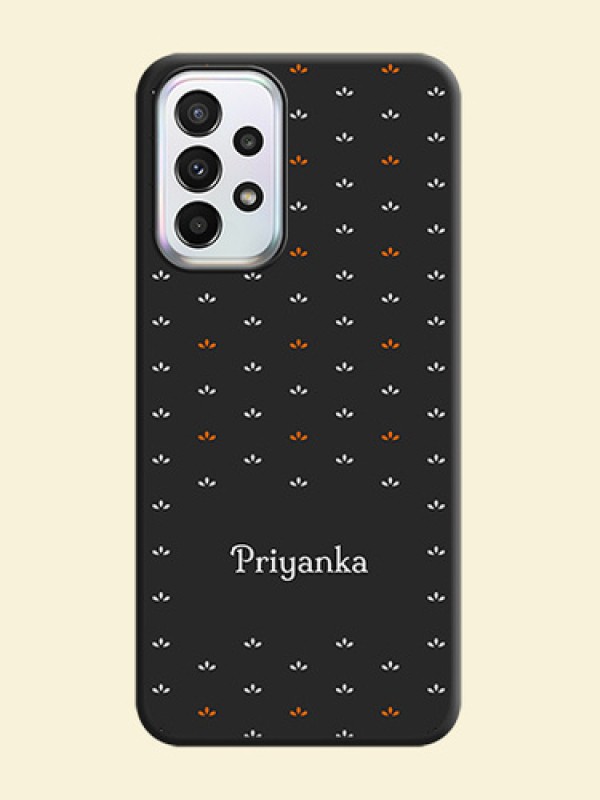 Simple Pattern With Custom Text On Space Black Personalized Soft Matte Phone Covers -Samsung Galaxy A23 5G