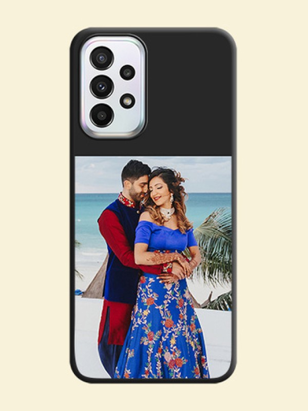 Image Upload With Space Black Color On Custom Soft Matte Mobile Back Cover - Samsung Galaxy A23 5G