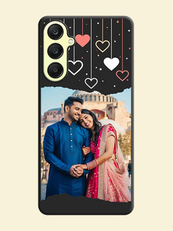 Love Hangings with Splash Wave Picture on Space Black Custom Soft Matte Phone Back Cover - Galaxy A25 5G