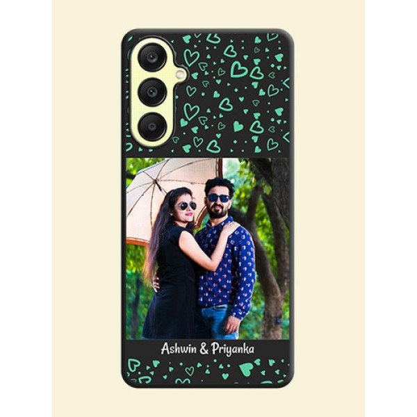 Sea Green Indefinite Love Pattern - Photo on Space Black Soft Matte Mobile Cover - Galaxy A25 5G Sea Green Indefinite Love Pattern - Photo on Space Black Soft Matte Mobile Cover - Galaxy A25 5G