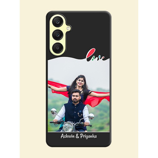 Fall in Love Pattern with Picture - Photo on Space Black Soft Matte Mobile Case - Galaxy A25 5G Fall in Love Pattern with Picture - Photo on Space Black Soft Matte Mobile Case - Galaxy A25 5G