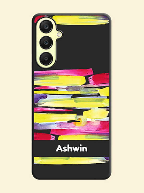 Brush Coloured on Space Black Personalized Soft Matte Phone Covers - Galaxy A25 5G