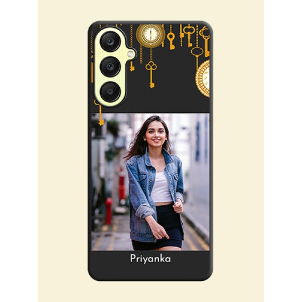 Decorative Design with Text on Space Black Custom Soft Matte Back Cover - Galaxy A25 5G Decorative Design with Text on Space Black Custom Soft Matte Back Cover - Galaxy A25 5G