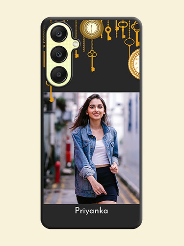 Decorative Design with Text on Space Black Custom Soft Matte Back Cover - Galaxy A25 5G
