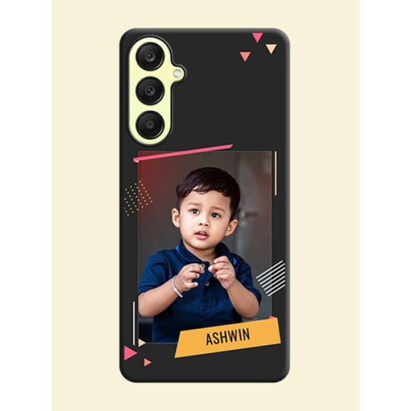 Photo Frame with Triangle Small Dots - Photo on Space Black Soft Matte Back Cover - Galaxy A25 5G Photo Frame with Triangle Small Dots - Photo on Space Black Soft Matte Back Cover - Galaxy A25 5G