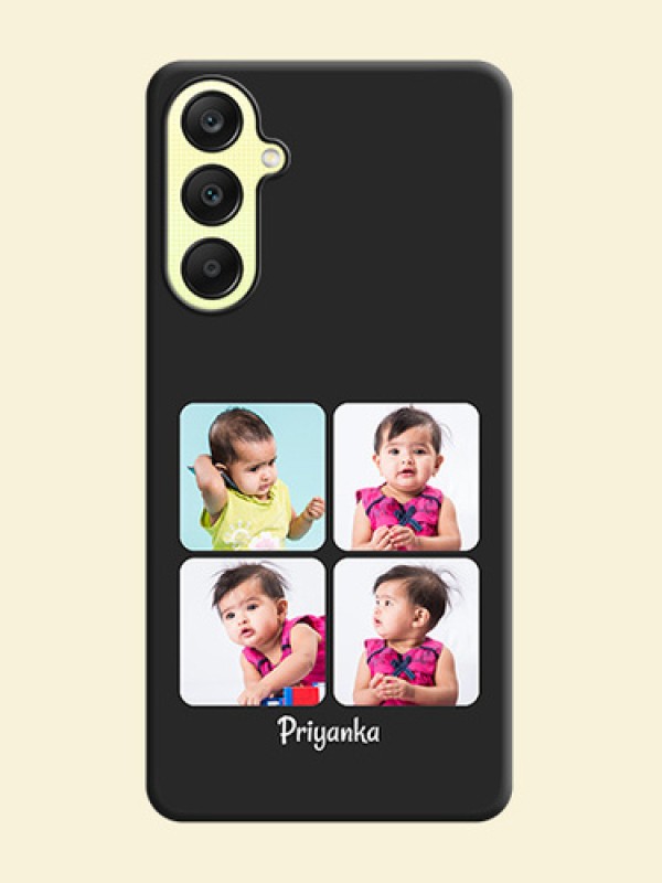 Floral Art with 6 Image Holder - Photo on Space Black Soft Matte Mobile Case - Galaxy A25 5G