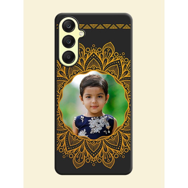 Round Image with Floral Design - Photo on Space Black Soft Matte Mobile Cover - Galaxy A25 5G