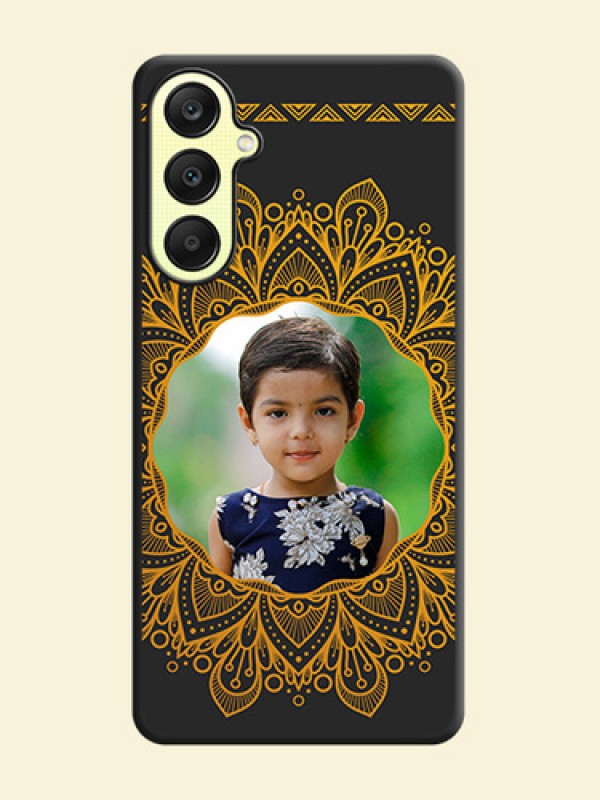 Round Image with Floral Design - Photo on Space Black Soft Matte Mobile Cover - Galaxy A25 5G