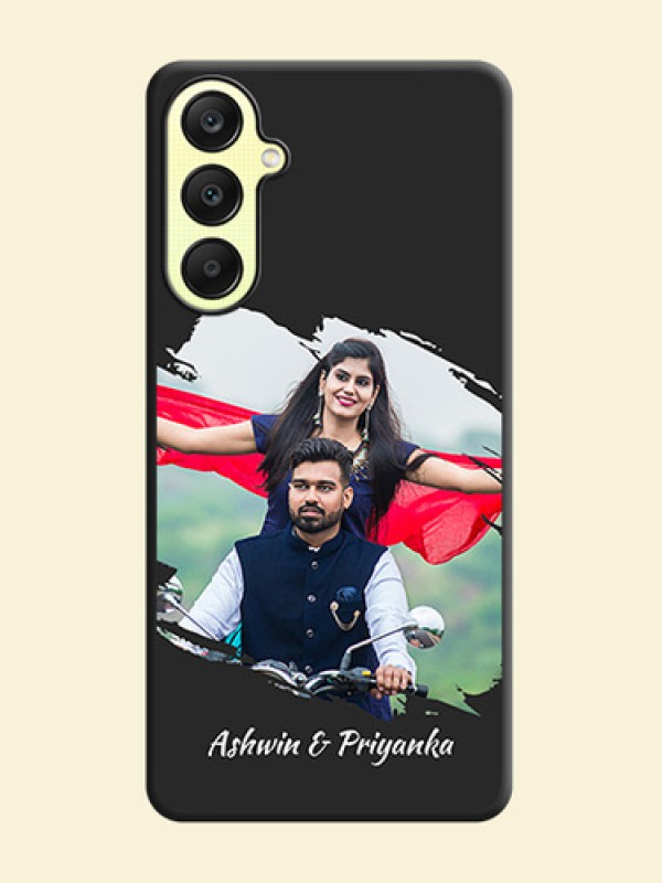 Grunge Brush Strokes - Photo on Space Black Soft Matte Back Cover - Galaxy A25 5G
