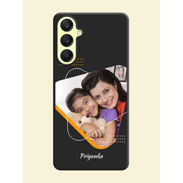 Yellow Triangle - Photo on Space Black Soft Matte Phone Cover - Galaxy A25 5G Yellow Triangle - Photo on Space Black Soft Matte Phone Cover - Galaxy A25 5G