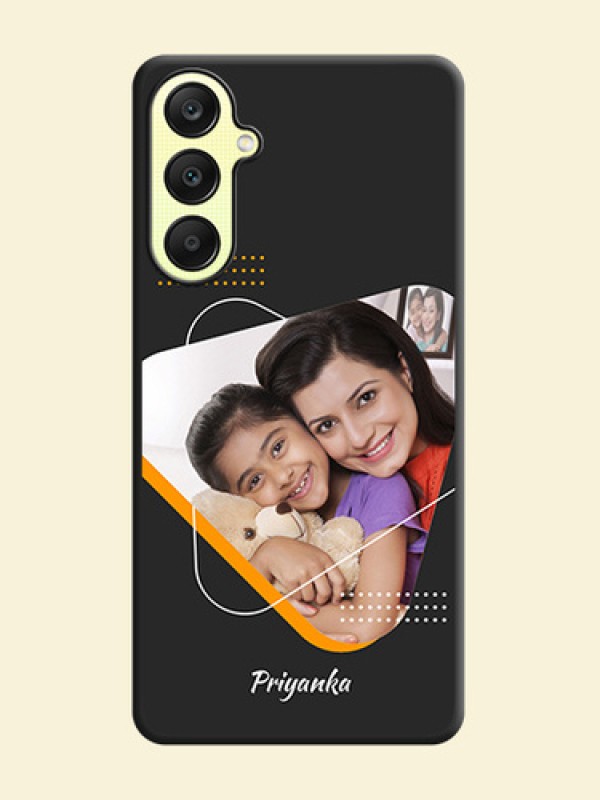 Yellow Triangle - Photo on Space Black Soft Matte Phone Cover - Galaxy A25 5G