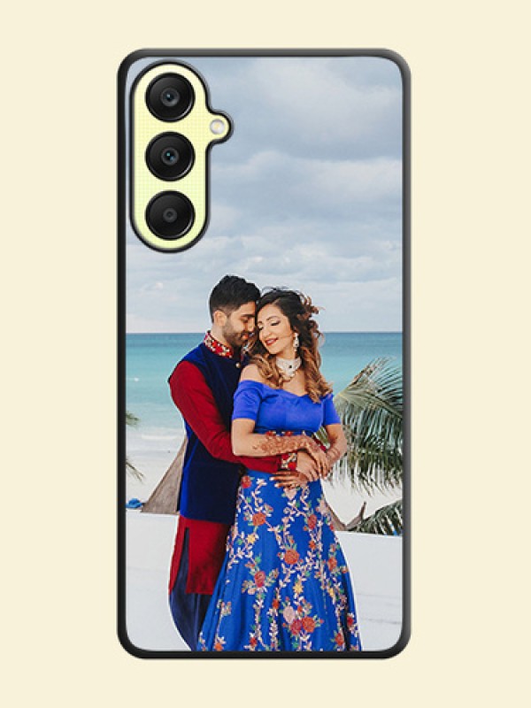Full Single Pic Upload On Space Black Personalized Soft Matte Phone Covers - Galaxy A25 5G
