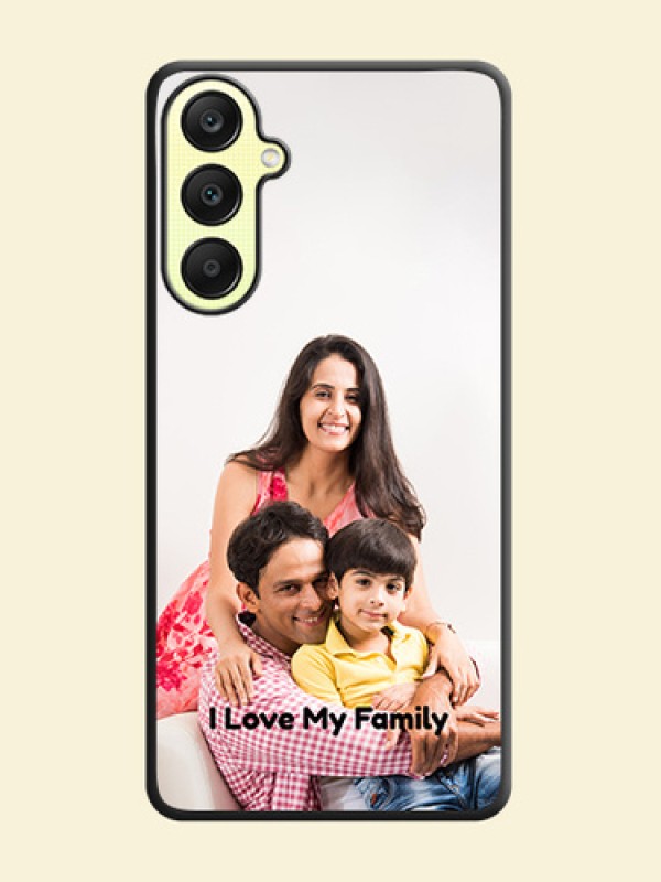 Full Single Pic Upload With Text On Space Black Personalized Soft Matte Phone Covers - Galaxy A25 5G