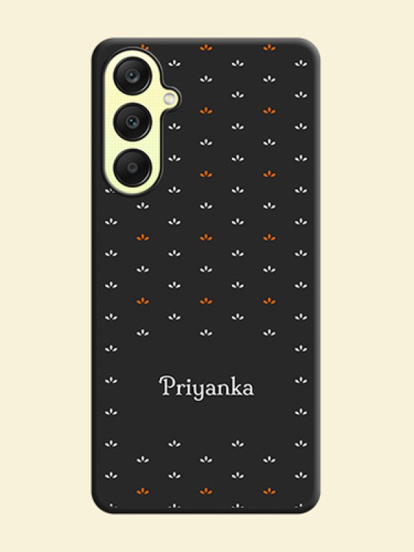 Simple Pattern With Custom Text On Space Black Personalized Soft Matte Phone Covers - Galaxy A25 5G