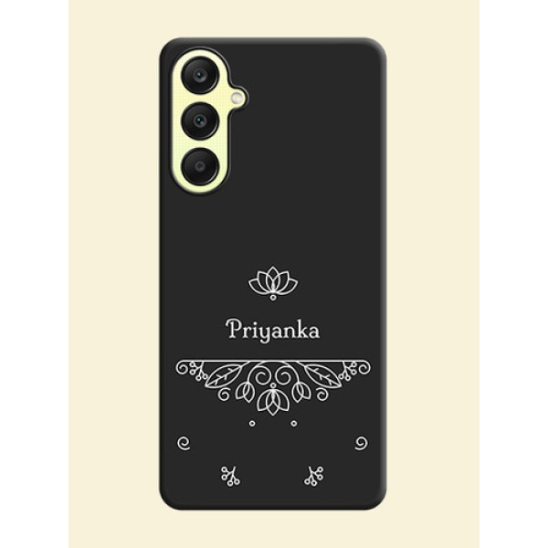 Lotus Garden Custom Text On Space Black Personalized Soft Matte Phone Covers - Galaxy A25 5G Lotus Garden Custom Text On Space Black Personalized Soft Matte Phone Covers - Galaxy A25 5G