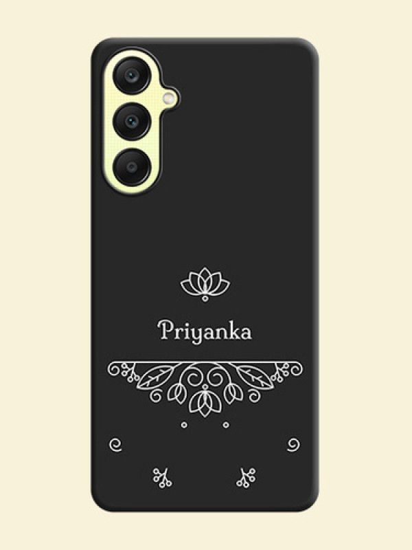 Lotus Garden Custom Text On Space Black Personalized Soft Matte Phone Covers - Galaxy A25 5G