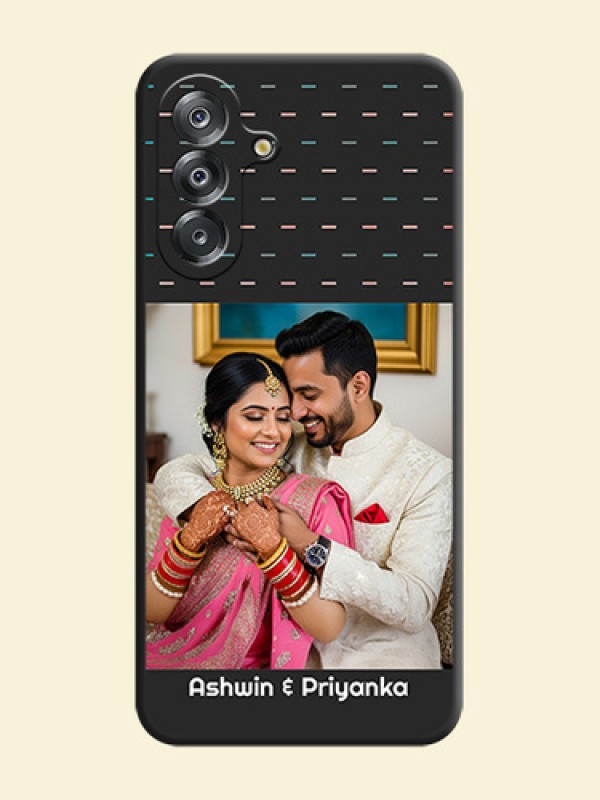 Line Pattern Design with Text On Space Black Custom Soft Matte Mobile Back Cover - Samsung Galaxy A26 5G