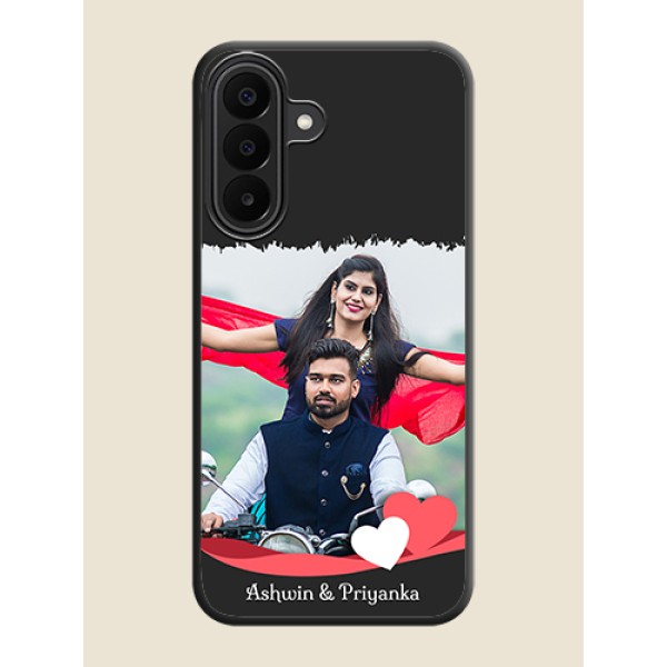 Pin Color Love Shaped Ribbon Design with Text On Space Black Custom Soft Matte Mobile Back Cover - Samsung Galaxy A27 5G Pin Color Love Shaped Ribbon Design with Text On Space Black Custom Soft Matte Mobile Back Cover - Samsung Galaxy A27 5G