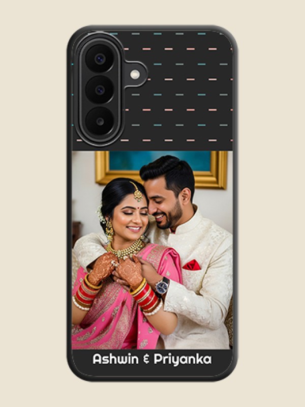 Line Pattern Design with Text On Space Black Custom Soft Matte Mobile Back Cover - Samsung Galaxy A27 5G
