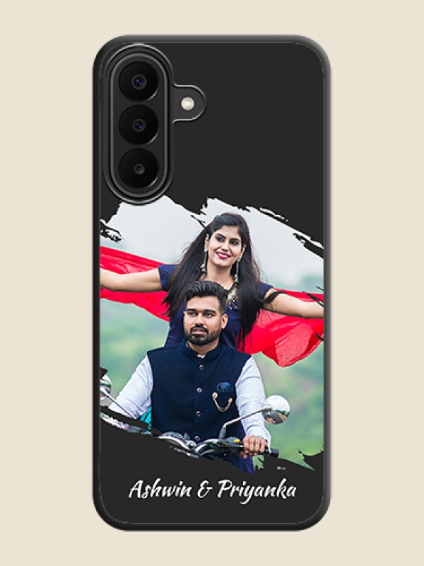 Grunge Brush Strokes on Photo On Space Black Custom Soft Matte Mobile Back Cover - Samsung Galaxy A27 5G