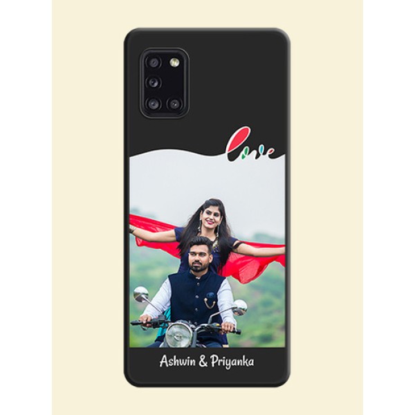 Fall in Love Pattern with Picture on Photo on Space Black Soft Matte Mobile Case - Galaxy A31 Fall in Love Pattern with Picture on Photo on Space Black Soft Matte Mobile Case - Galaxy A31