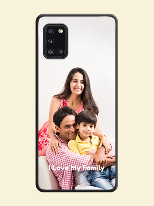Full Single Pic Upload With Text On Space Black Personalized Soft Matte Phone Covers -Samsung Galaxy A31