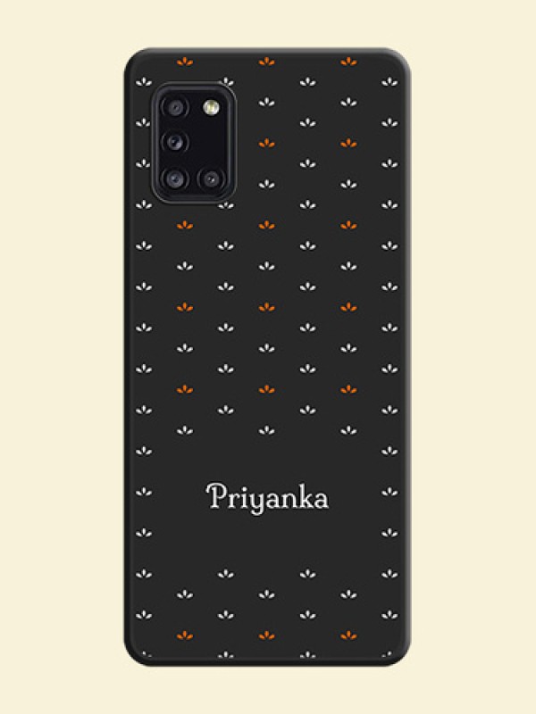 Simple Pattern With Custom Text On Space Black Personalized Soft Matte Phone Covers -Samsung Galaxy A31