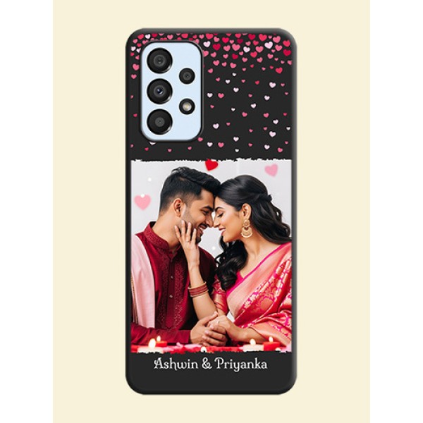 Fall in Love with Your Partner on Photo on Space Black Soft Matte Phone Cover - Galaxy A33 5G Fall in Love with Your Partner on Photo on Space Black Soft Matte Phone Cover - Galaxy A33 5G