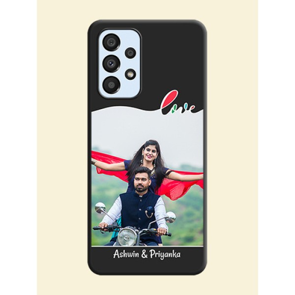 Fall in Love Pattern with Picture on Photo on Space Black Soft Matte Mobile Case - Galaxy A33 5G Fall in Love Pattern with Picture on Photo on Space Black Soft Matte Mobile Case - Galaxy A33 5G