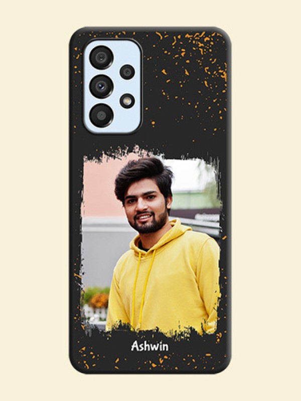 Spray Free Design on Photo on Space Black Soft Matte Phone Cover - Galaxy A33 5G