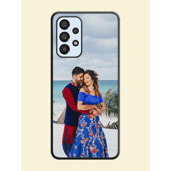 Full Single Pic Upload On Space Black Personalized Soft Matte Phone Covers -Samsung Galaxy A33 5G Full Single Pic Upload On Space Black Personalized Soft Matte Phone Covers -Samsung Galaxy A33 5G