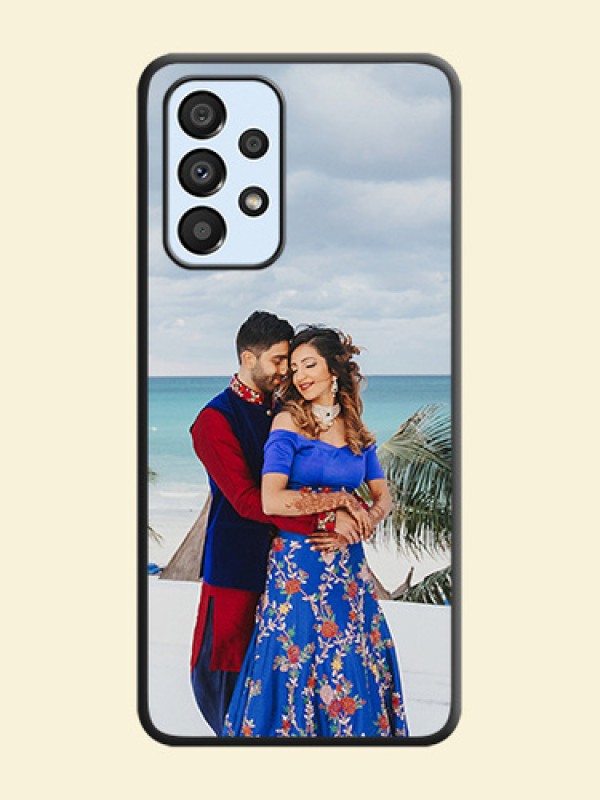 Full Single Pic Upload On Space Black Personalized Soft Matte Phone Covers -Samsung Galaxy A33 5G