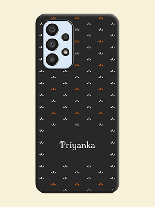 Simple Pattern With Custom Text On Space Black Personalized Soft Matte Phone Covers -Samsung Galaxy A33 5G