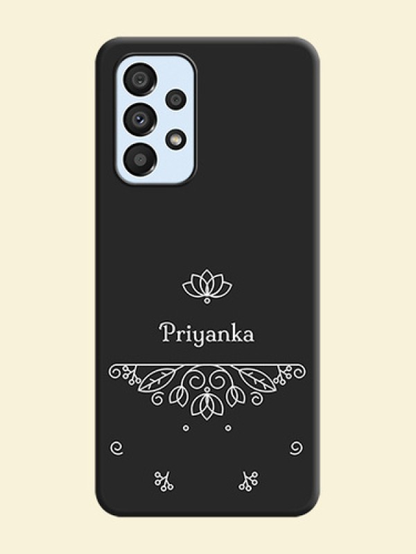 Lotus Garden Custom Text On Space Black Personalized Soft Matte Phone Covers -Samsung Galaxy A33 5G