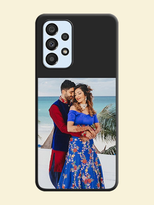 Image Upload With Space Black Color On Custom Soft Matte Mobile Back Cover - Samsung Galaxy A33 5G