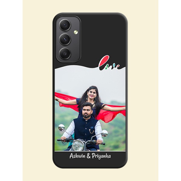 Fall in Love Pattern with Picture on Photo on Space Black Soft Matte Mobile Case - Galaxy A34 5G Fall in Love Pattern with Picture on Photo on Space Black Soft Matte Mobile Case - Galaxy A34 5G
