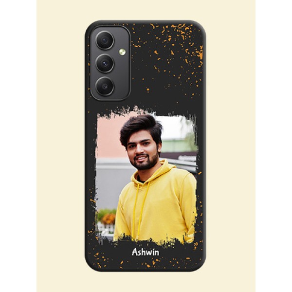 Spray Free Design on Photo on Space Black Soft Matte Phone Cover - Galaxy A34 5G Spray Free Design on Photo on Space Black Soft Matte Phone Cover - Galaxy A34 5G