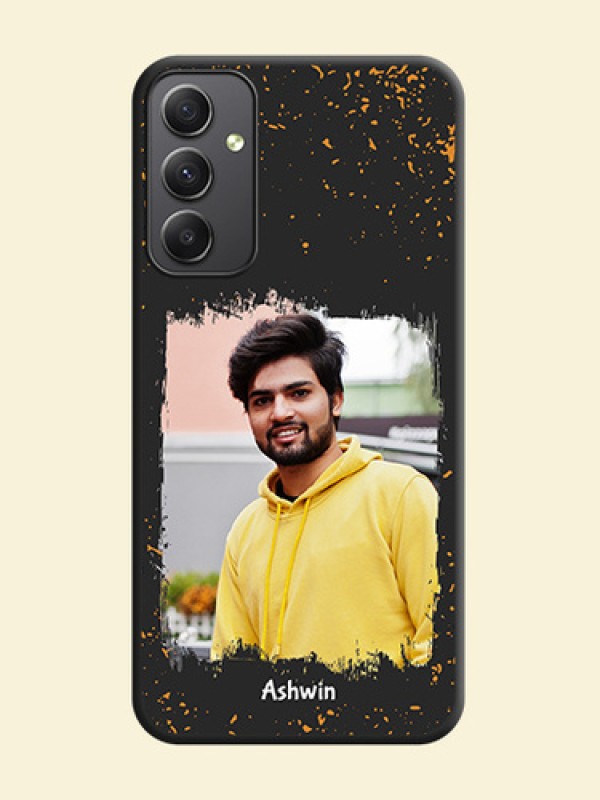 Spray Free Design on Photo on Space Black Soft Matte Phone Cover - Galaxy A34 5G