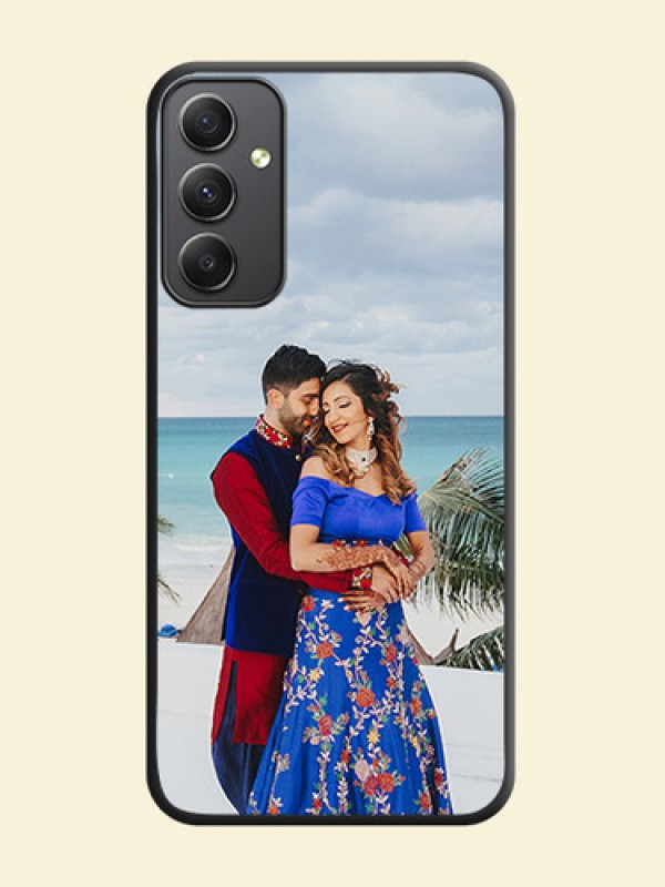 Full Single Pic Upload On Space Black Personalized Soft Matte Phone Covers -Samsung Galaxy A34 5G