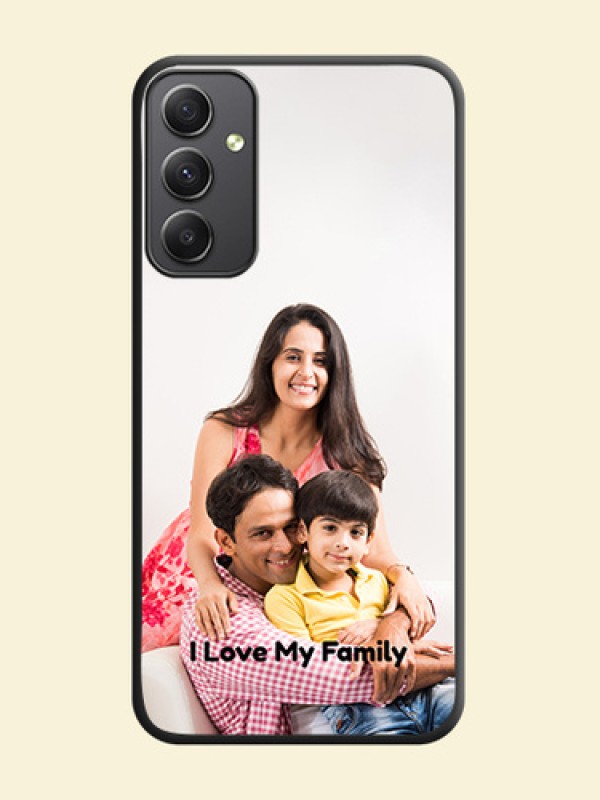 Full Single Pic Upload With Text On Space Black Personalized Soft Matte Phone Covers -Samsung Galaxy A34 5G
