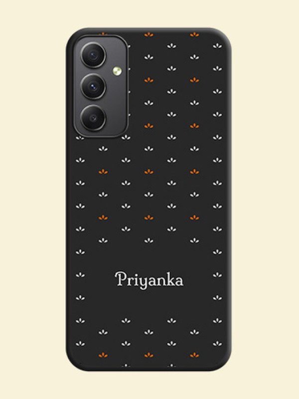 Simple Pattern With Custom Text On Space Black Personalized Soft Matte Phone Covers -Samsung Galaxy A34 5G