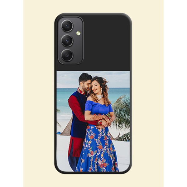 Image Upload With Space Black Color On Custom Soft Matte Mobile Back Cover - Samsung Galaxy A34 5G Image Upload With Space Black Color On Custom Soft Matte Mobile Back Cover - Samsung Galaxy A34 5G
