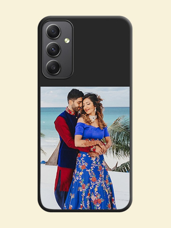 Image Upload With Space Black Color On Custom Soft Matte Mobile Back Cover - Samsung Galaxy A34 5G
