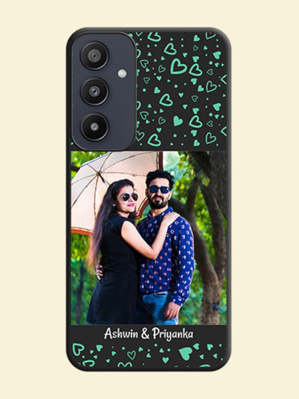 Sea Green Indefinite Love Pattern - Photo on Space Black Soft Matte Mobile Cover - Galaxy A35 5G