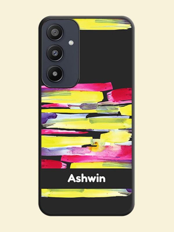 Brush Coloured on Space Black Personalized Soft Matte Phone Covers - Galaxy A35 5G