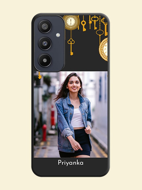Decorative Design with Text on Space Black Custom Soft Matte Back Cover - Galaxy A35 5G