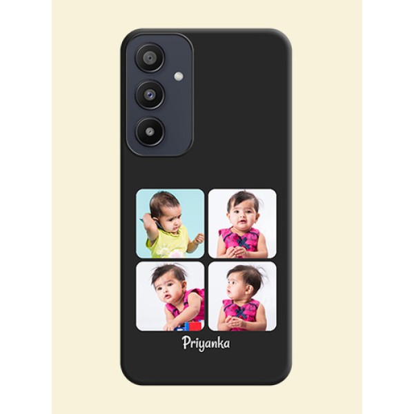 Floral Art with 6 Image Holder - Photo on Space Black Soft Matte Mobile Case - Galaxy A35 5G Floral Art with 6 Image Holder - Photo on Space Black Soft Matte Mobile Case - Galaxy A35 5G