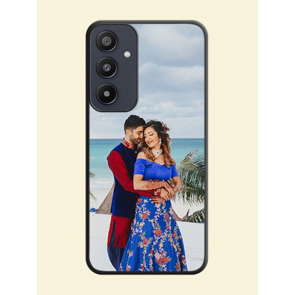 Full Single Pic Upload On Space Black Personalized Soft Matte Phone Covers - Galaxy A35 5G Full Single Pic Upload On Space Black Personalized Soft Matte Phone Covers - Galaxy A35 5G