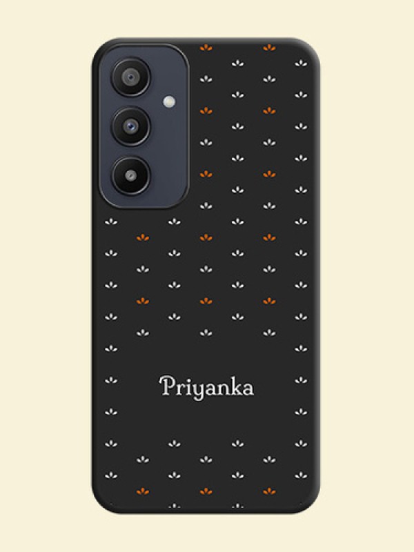 Simple Pattern With Custom Text On Space Black Personalized Soft Matte Phone Covers - Galaxy A35 5G