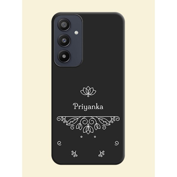 Lotus Garden Custom Text On Space Black Personalized Soft Matte Phone Covers - Galaxy A35 5G Lotus Garden Custom Text On Space Black Personalized Soft Matte Phone Covers - Galaxy A35 5G
